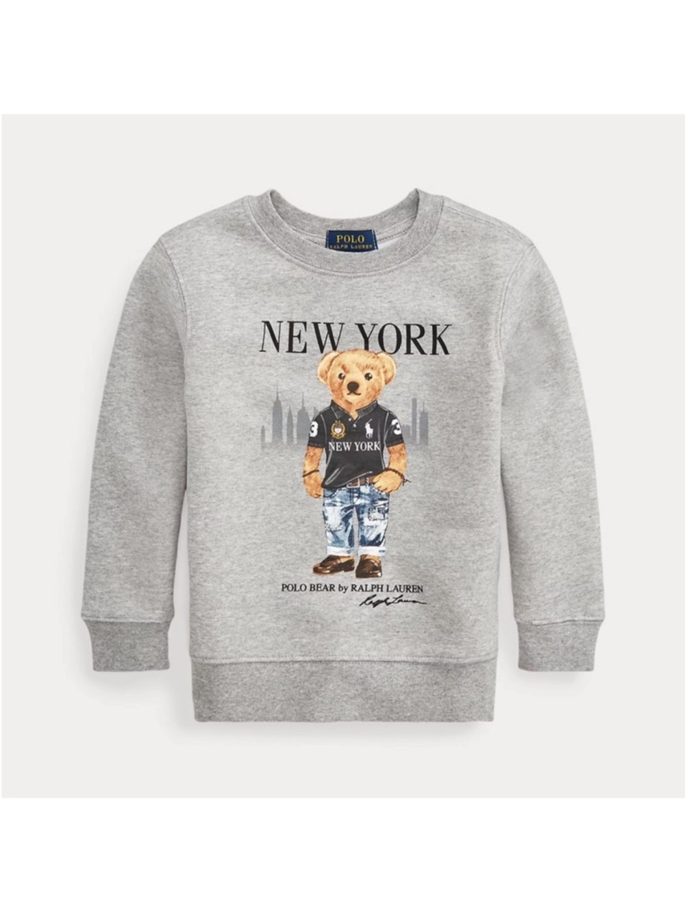 Polo‎ Ralph Lauren Gray Boys Las Vegas Teddy Bear Sweatshirt Size 8
